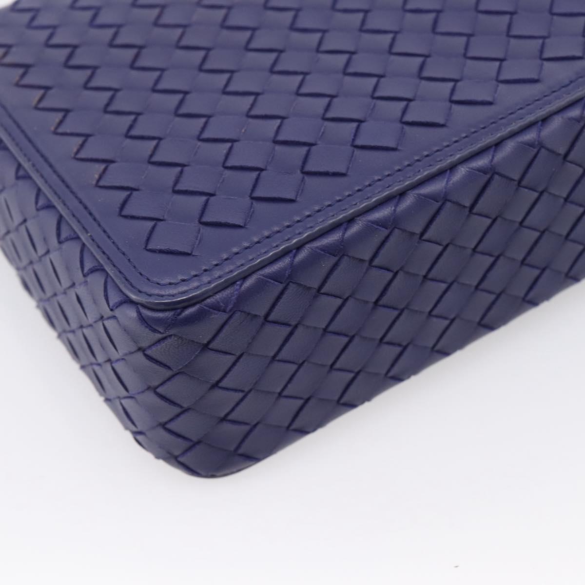 BOTTEGA VENETA INTRECCIATO Hand Bag Leather 2way Navy Auth 203145SAV
