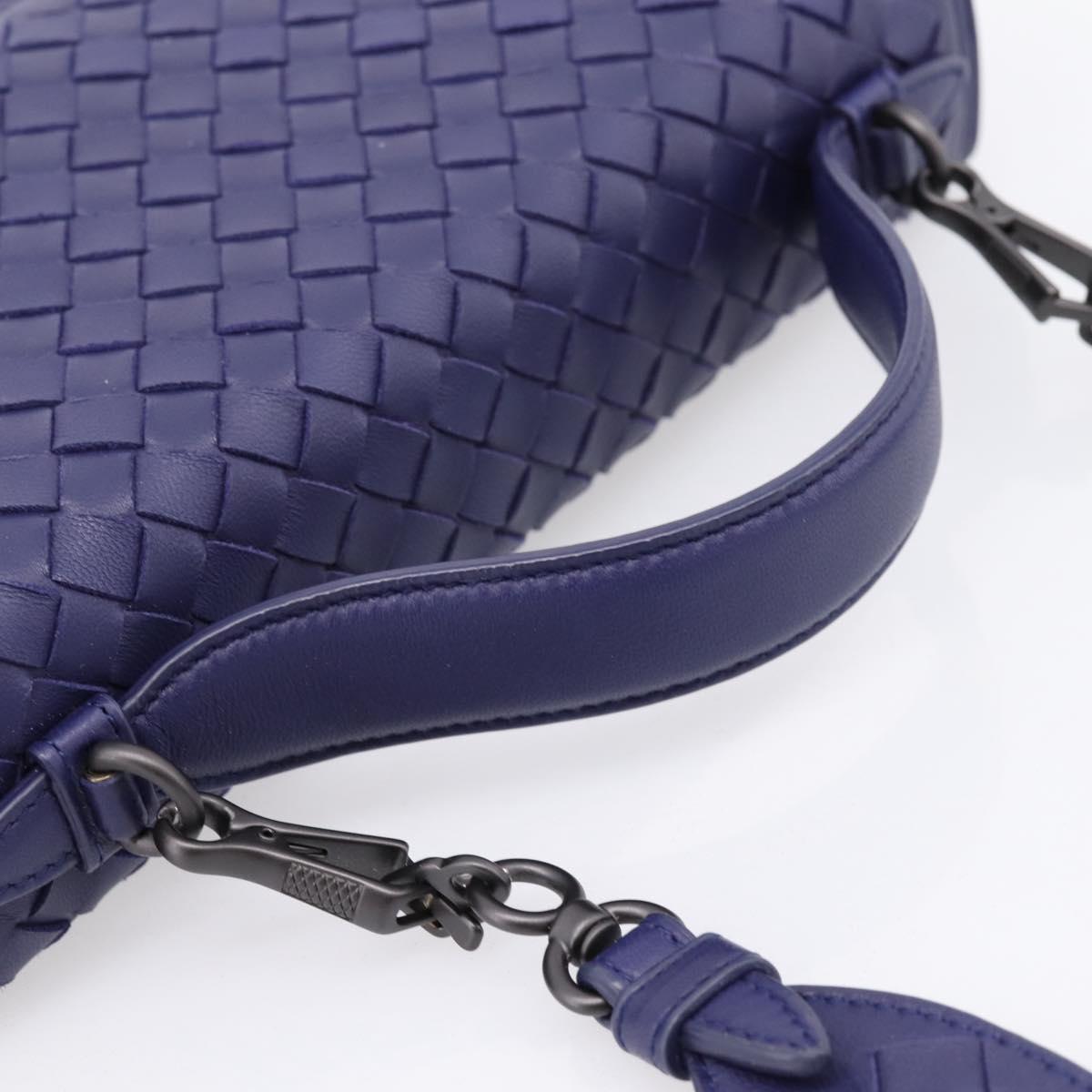 BOTTEGA VENETA INTRECCIATO Hand Bag Leather 2way Navy Auth 203145SAV
