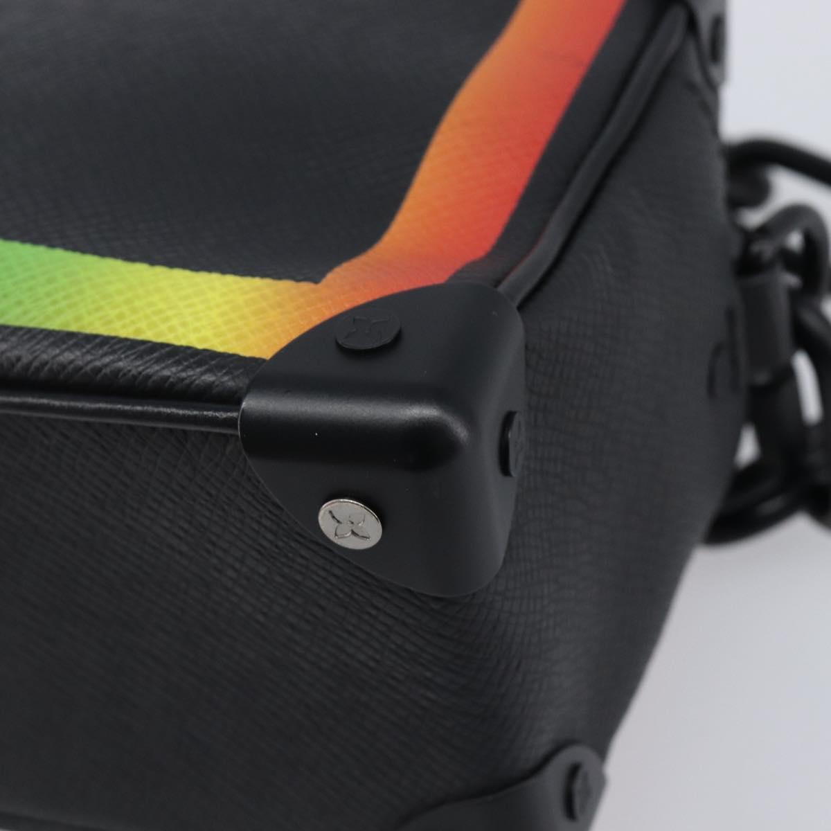 LOUIS VUITTON Taiga Rainbow Mini Soft Trunk Bag Black M30351 LV Auth 203152M