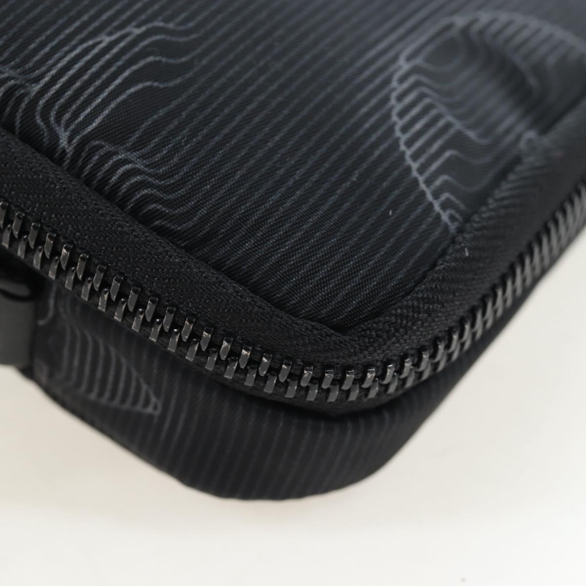LOUIS VUITTON 3D monogram Double Phone Pouch Black M80141 LV Auth 203158M