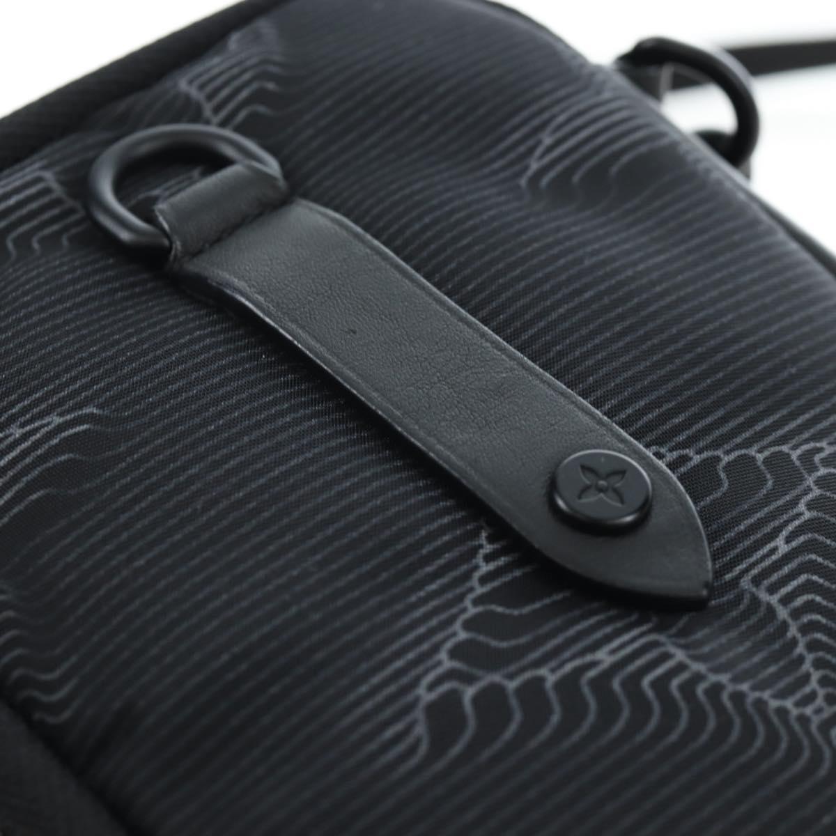 LOUIS VUITTON 3D monogram Double Phone Pouch Black M80141 LV Auth 203158M