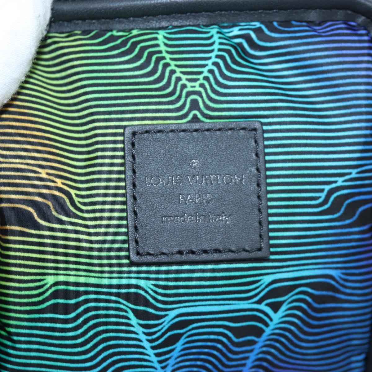 LOUIS VUITTON 3D monogram Double Phone Pouch Black M80141 LV Auth 203158M