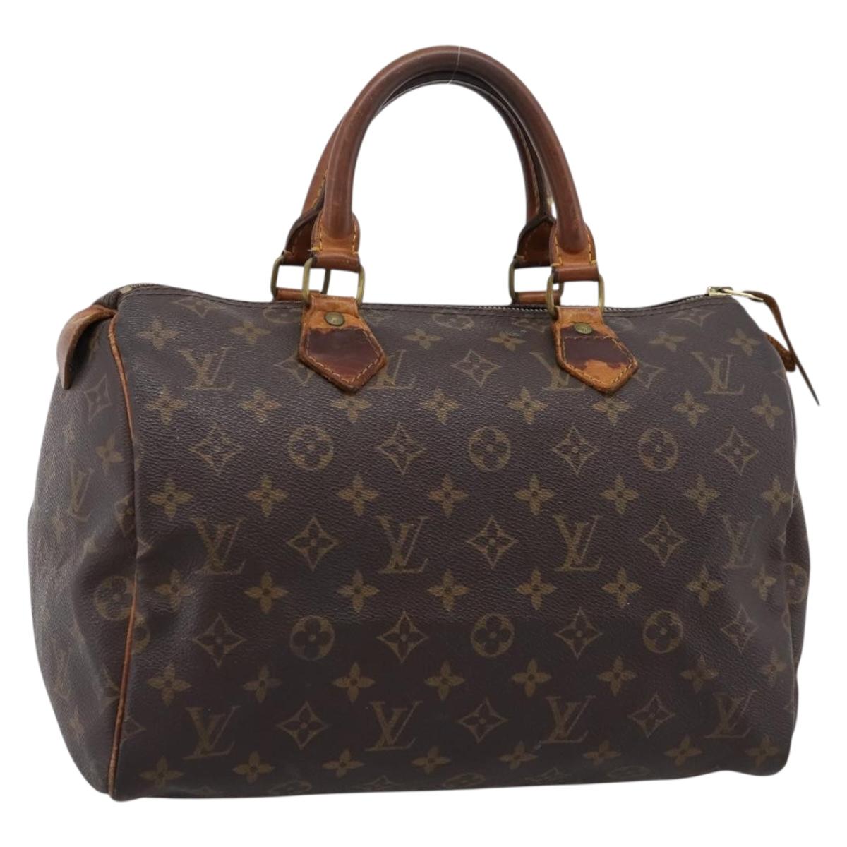 LOUIS VUITTON Monogram Speedy 30 Hand Bag M41526 LV Auth 203162