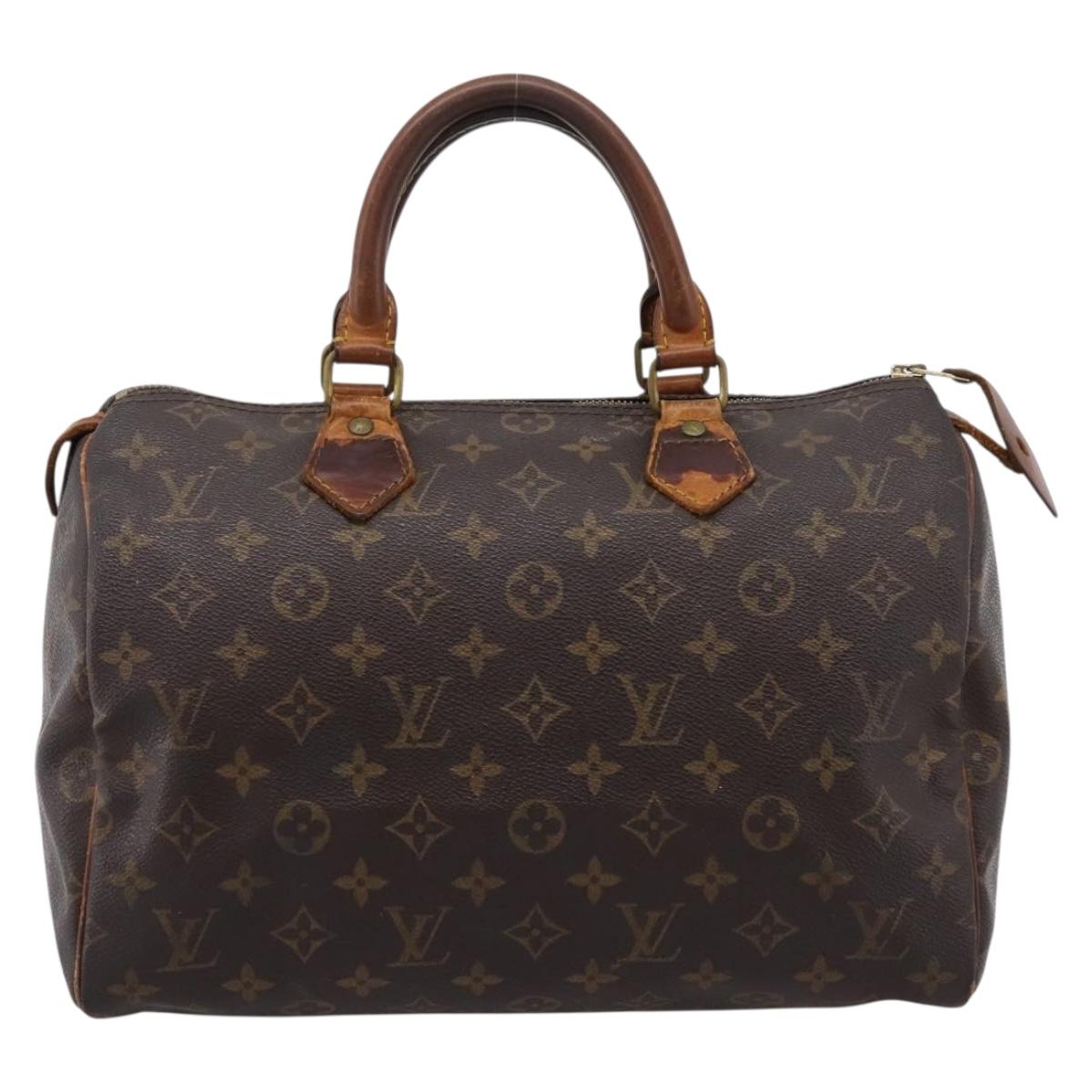 LOUIS VUITTON Monogram Speedy 30 Hand Bag M41526 LV Auth 203162