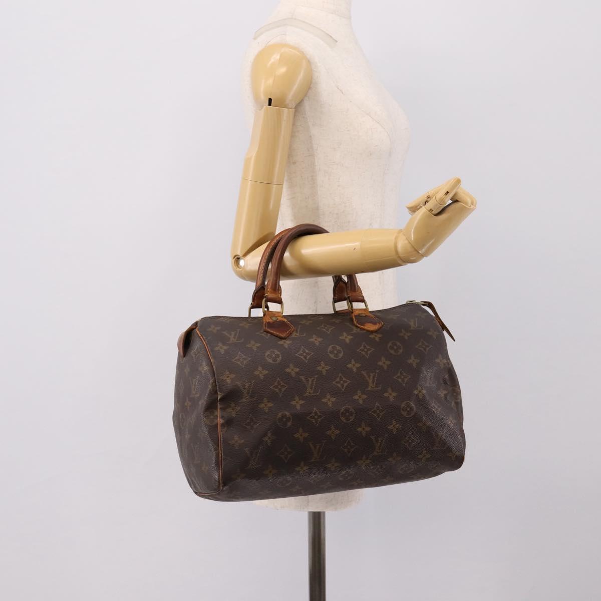 LOUIS VUITTON Monogram Speedy 30 Hand Bag M41526 LV Auth 203162