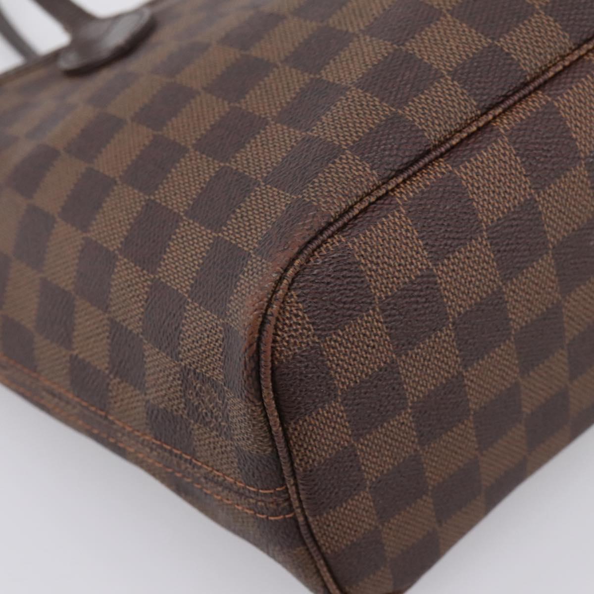 LOUIS VUITTON Damier Ebene Neverfull PM Tote Bag N51109 LV Auth 203167A