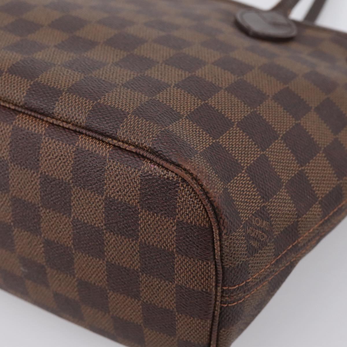 LOUIS VUITTON Damier Ebene Neverfull PM Tote Bag N51109 LV Auth 203167A