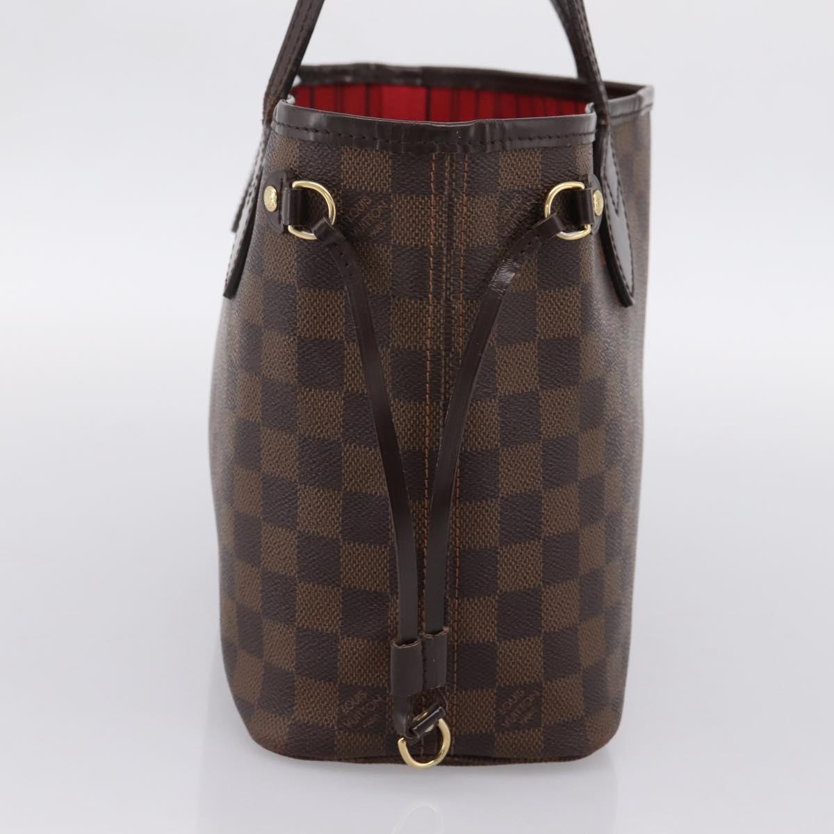 LOUIS VUITTON Damier Ebene Neverfull PM Tote Bag N51109 LV Auth 203167A