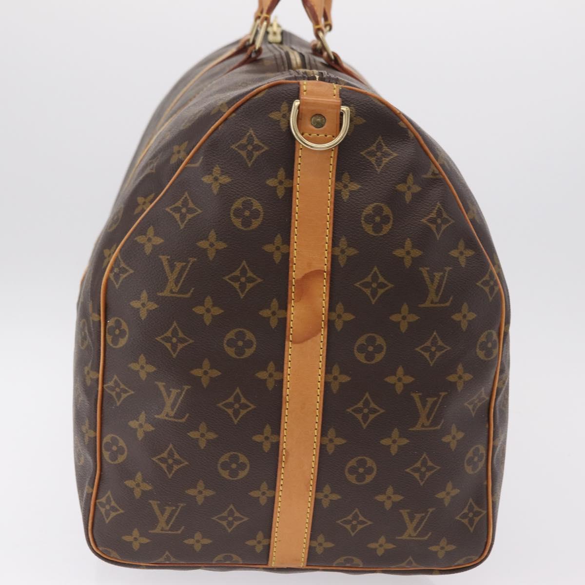 LOUIS VUITTON Monogram Keepall Bandouliere 60 Boston Bag M41412 LV Auth 203169