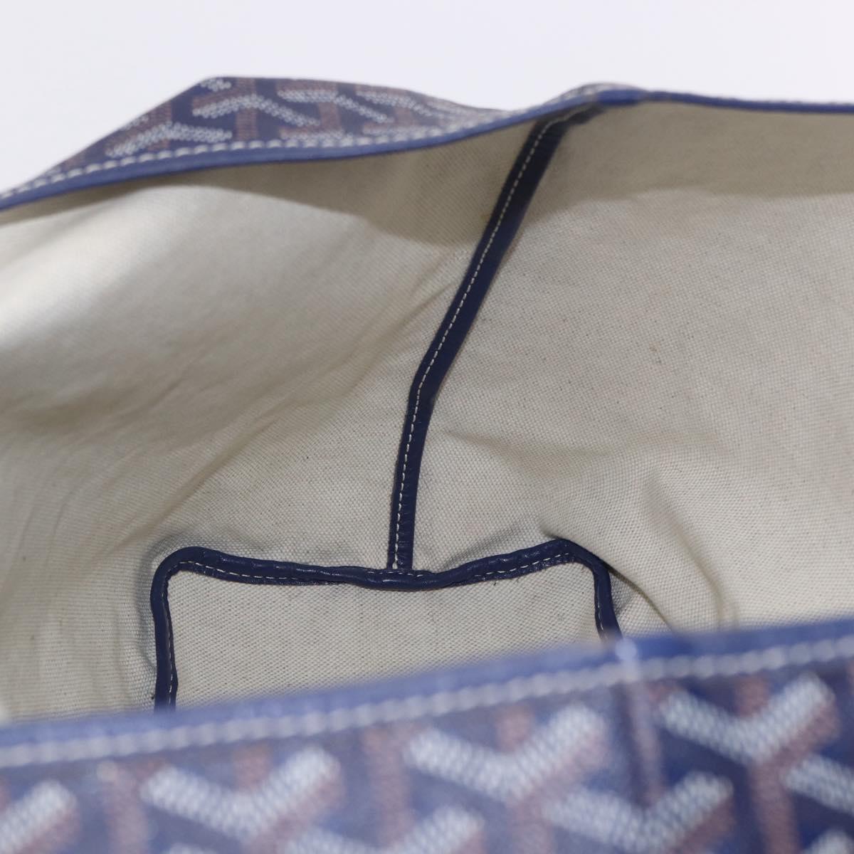 GOYARD Herringbone Saint Louis PM Tote Bag PVC Navy Auth 203171A