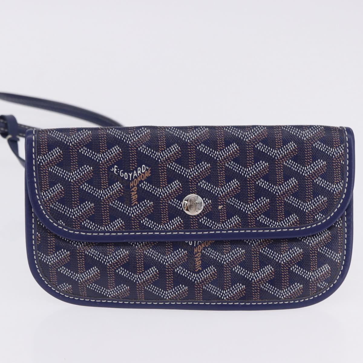 GOYARD Herringbone Saint Louis PM Tote Bag PVC Navy Auth 203171A