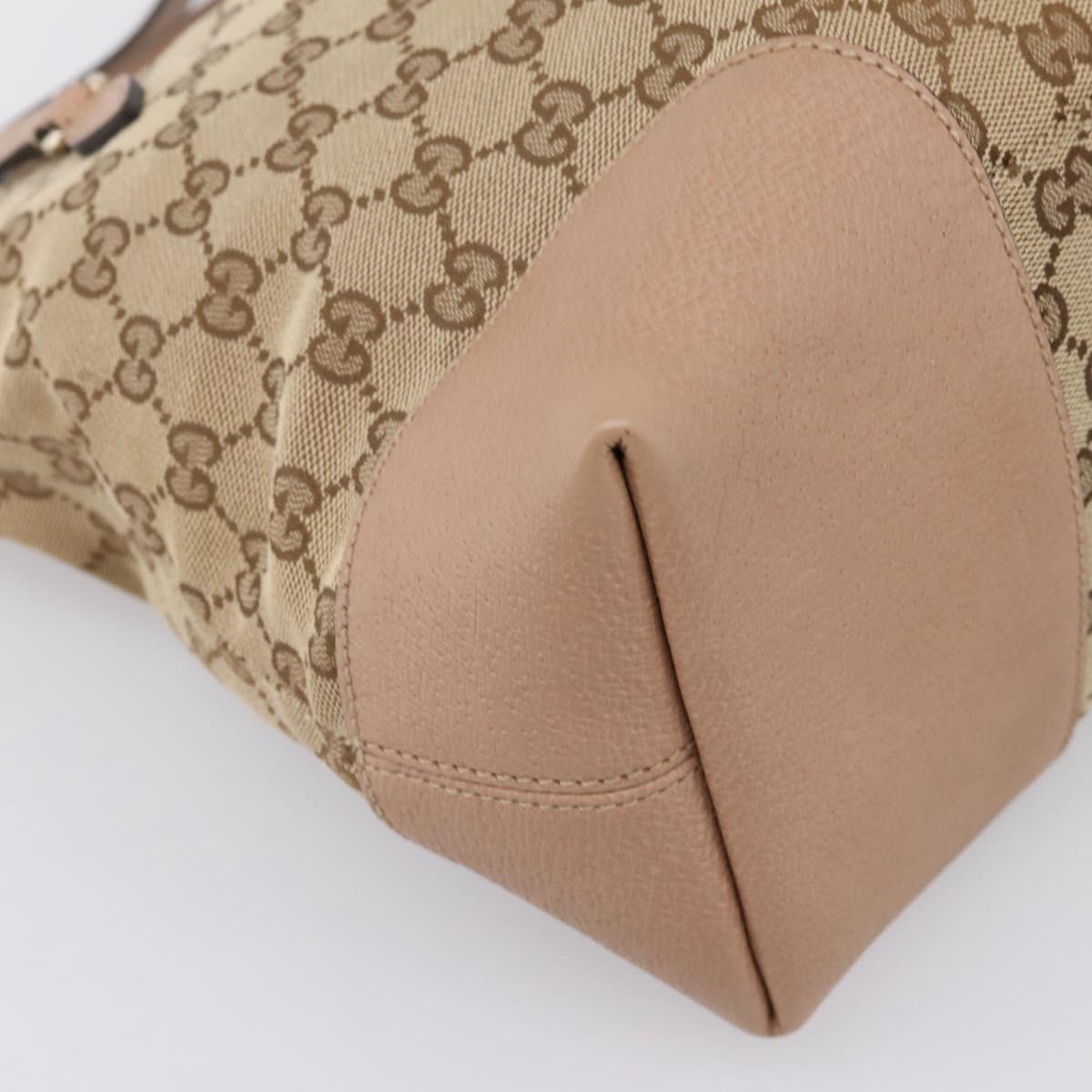 GUCCI GG Canvas Hand Bag 2way Beige Gold 353120 Auth 203182A