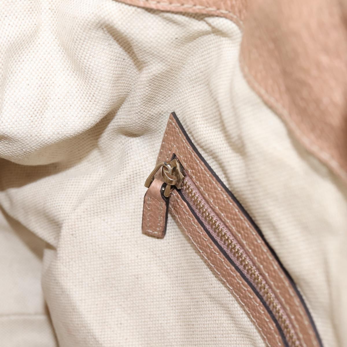 GUCCI GG Canvas Hand Bag 2way Beige Gold 353120 Auth 203182A