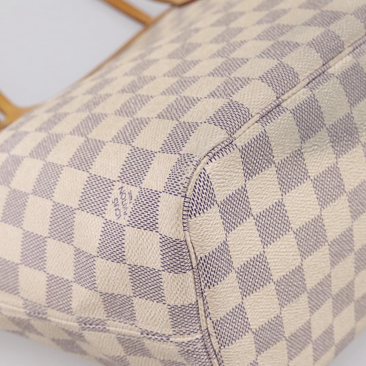 LOUIS VUITTON Damier Azur Neverfull MM Tote Bag N41605 LV Auth 203183V