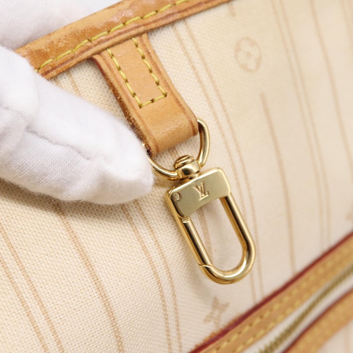 LOUIS VUITTON Damier Azur Neverfull MM Tote Bag N41605 LV Auth 203183V