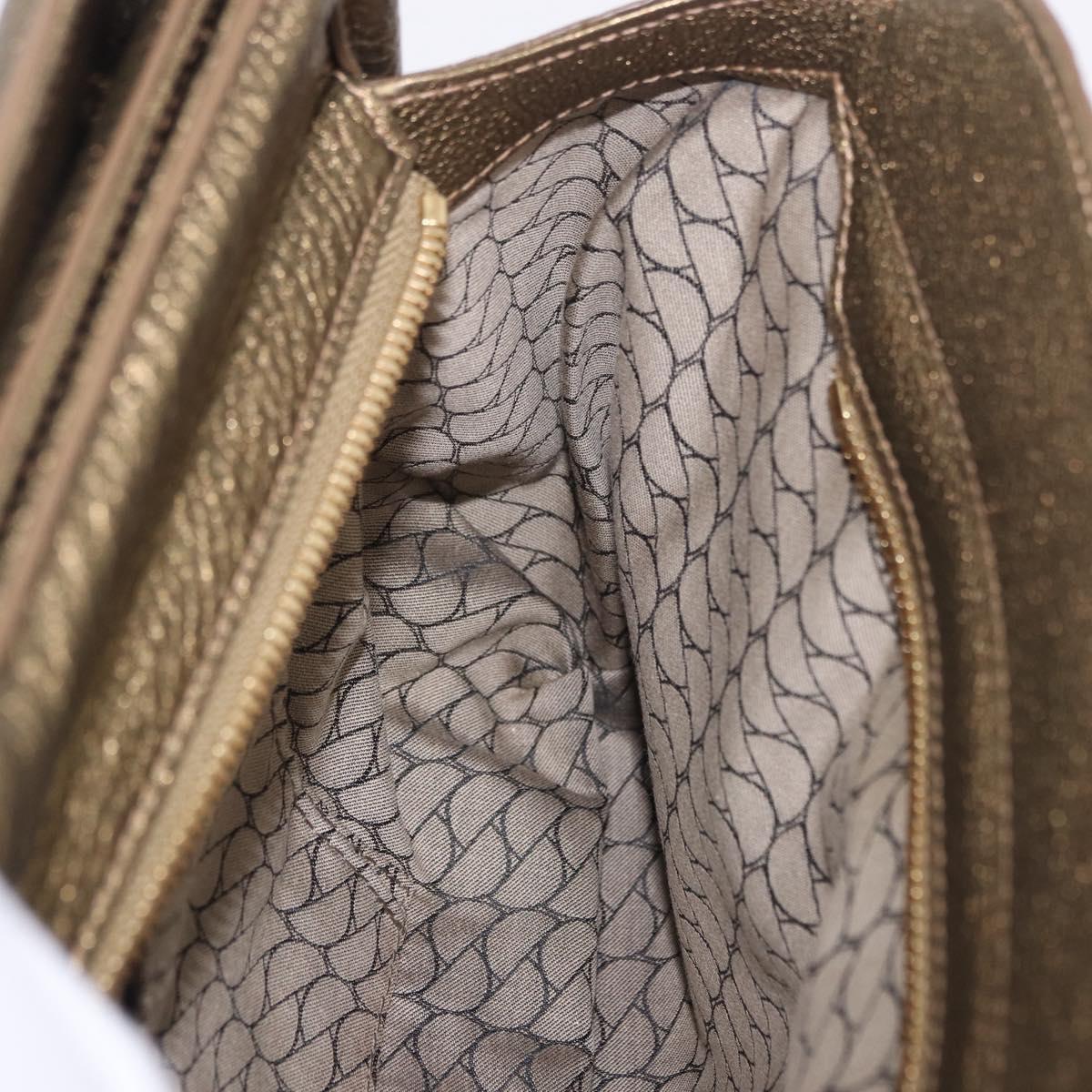 CARTIER Shoulder Bag Suede Green Gold Auth 203184V
