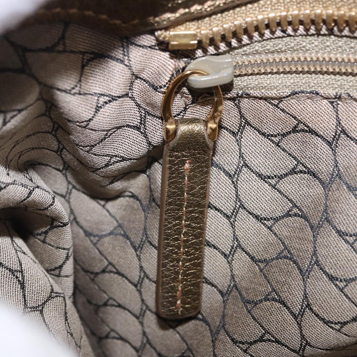 CARTIER Shoulder Bag Suede Green Gold Auth 203184V
