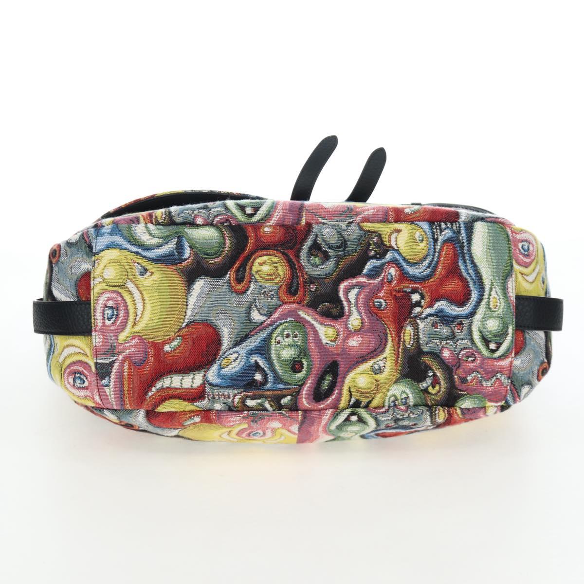 Christian Dior Saddle Bag Jacquard 2way Kenny Schaaf Multicolor Auth 203185SAM