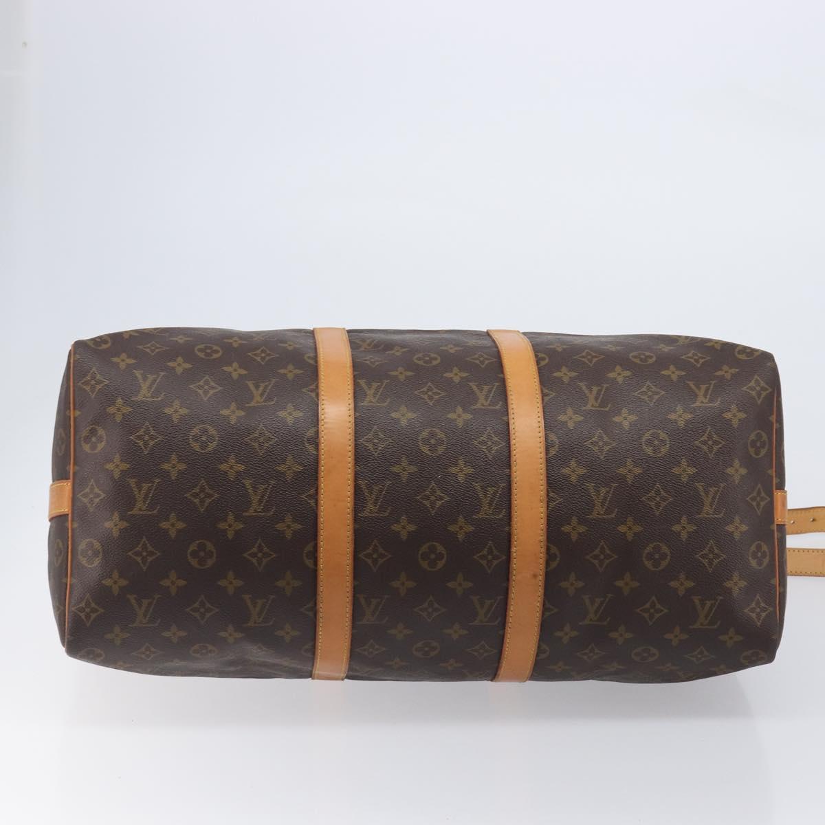 LOUIS VUITTON Monogram Keepall Bandouliere 50 Boston Bag M41416 LV Auth 203189V