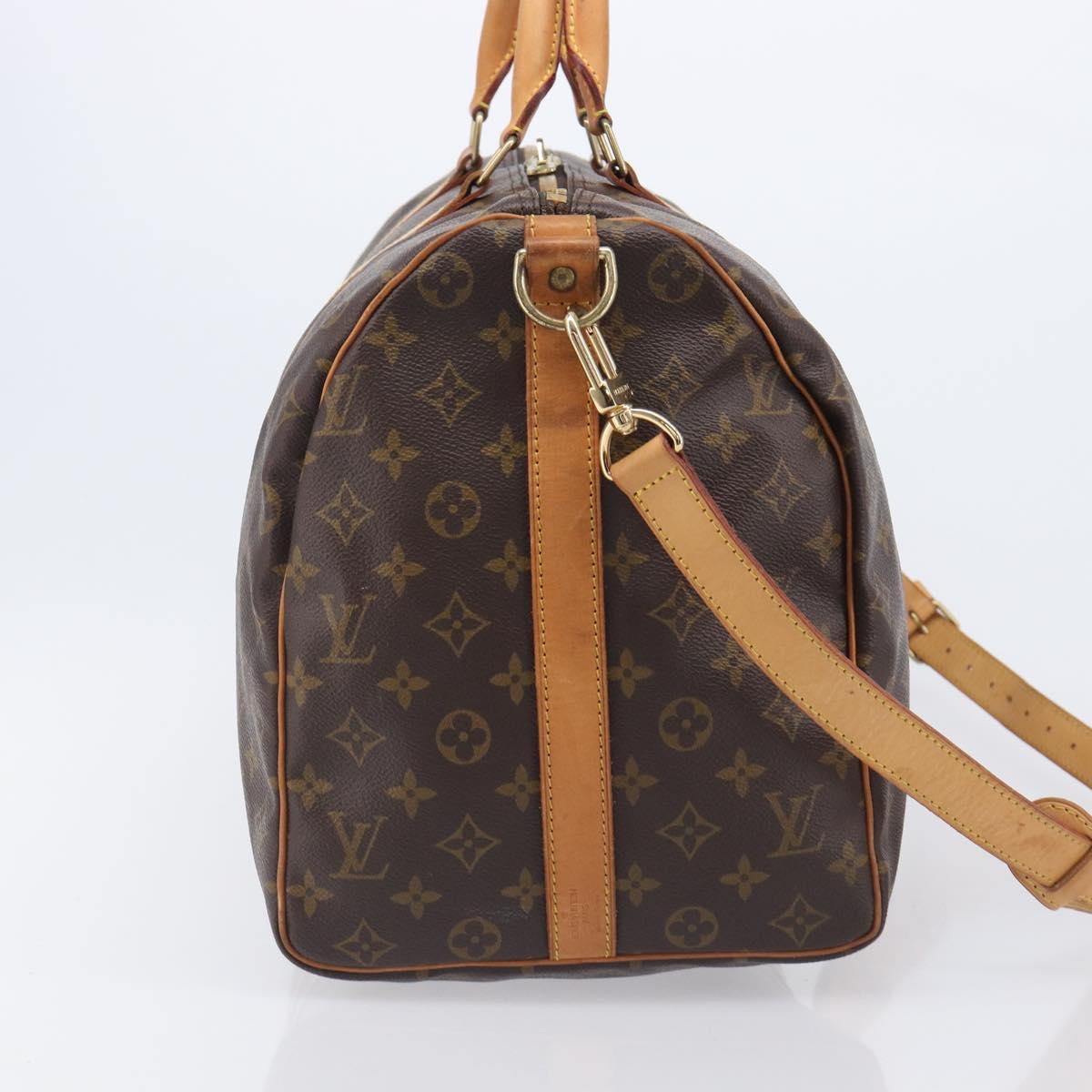LOUIS VUITTON Monogram Keepall Bandouliere 50 Boston Bag M41416 LV Auth 203189V