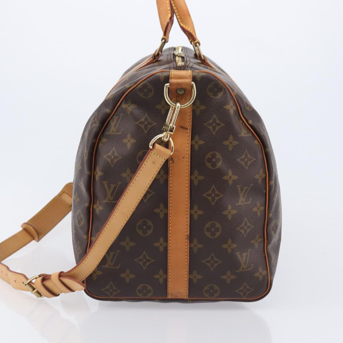 LOUIS VUITTON Monogram Keepall Bandouliere 50 Boston Bag M41416 LV Auth 203189V