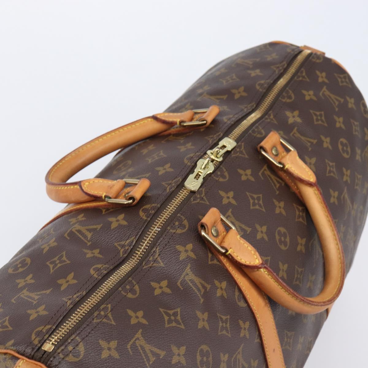 LOUIS VUITTON Monogram Keepall Bandouliere 50 Boston Bag M41416 LV Auth 203189V