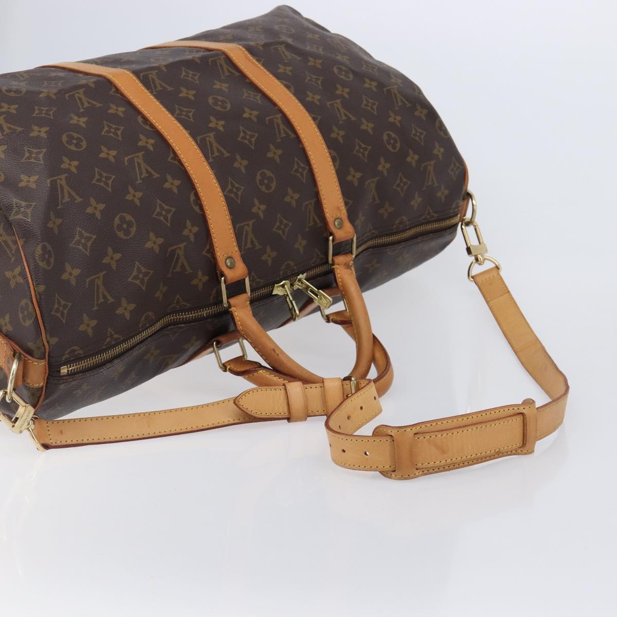LOUIS VUITTON Monogram Keepall Bandouliere 50 Boston Bag M41416 LV Auth 203189V
