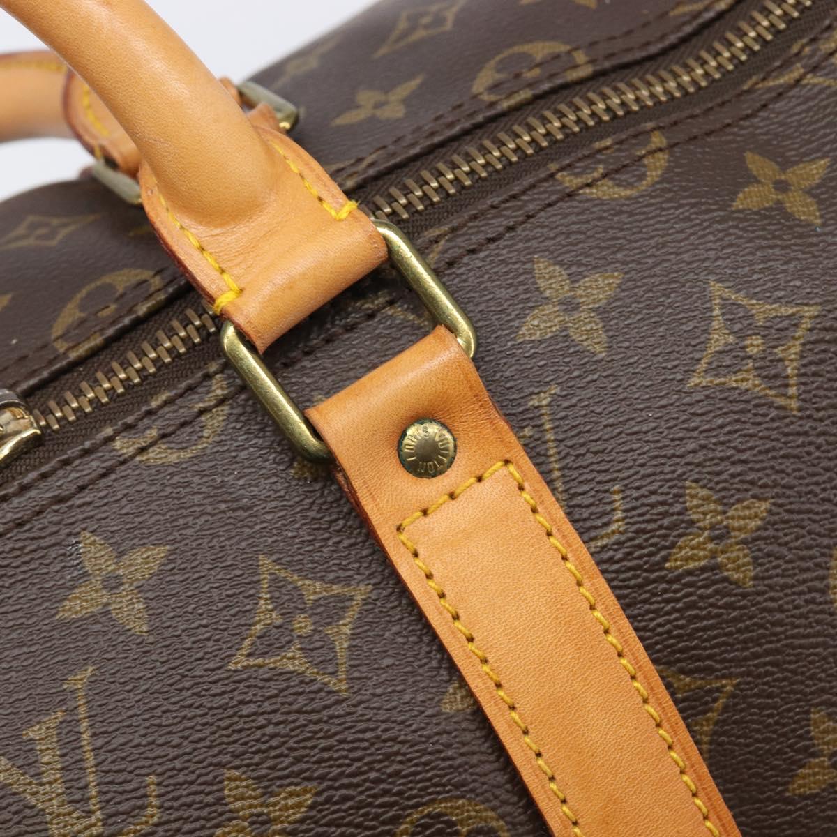LOUIS VUITTON Monogram Keepall 55 Boston Bag M41424 LV Auth 203190V