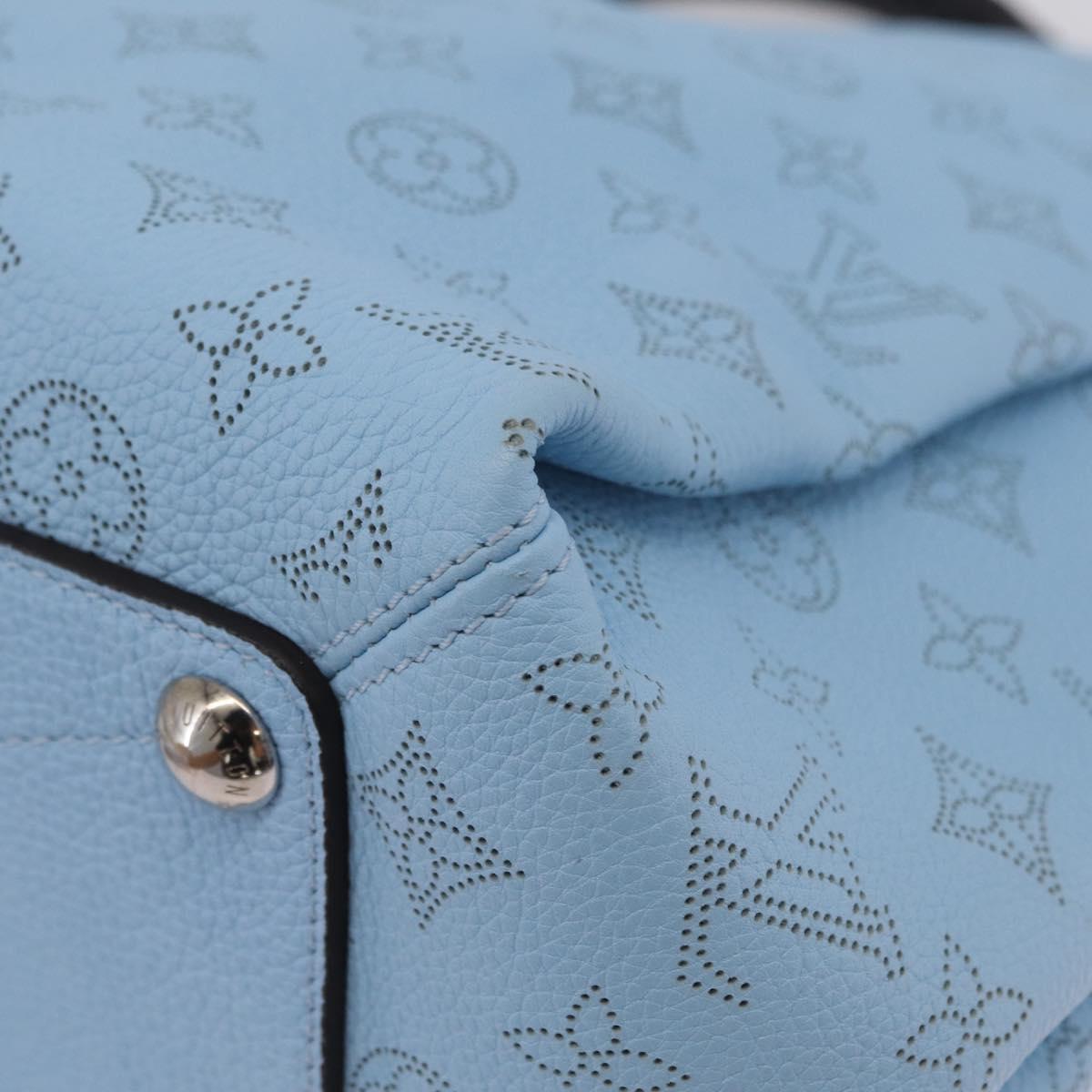 LOUIS VUITTON Monogram Mahina Babylone PM Bag Ice blue M50907 LV Auth 203195V