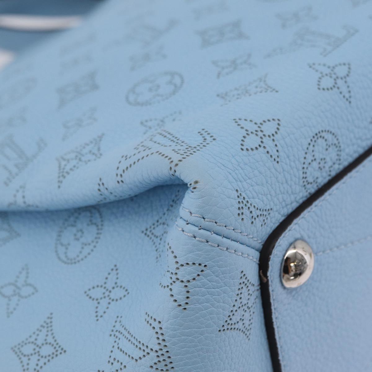 LOUIS VUITTON Monogram Mahina Babylone PM Bag Ice blue M50907 LV Auth 203195V