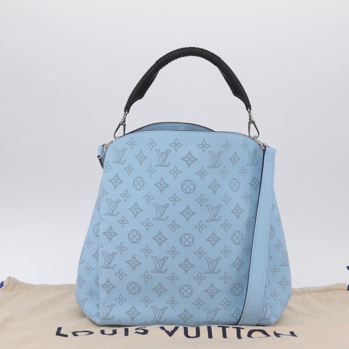 LOUIS VUITTON Monogram Mahina Babylone PM Bag Ice blue M50907 LV Auth 203195V
