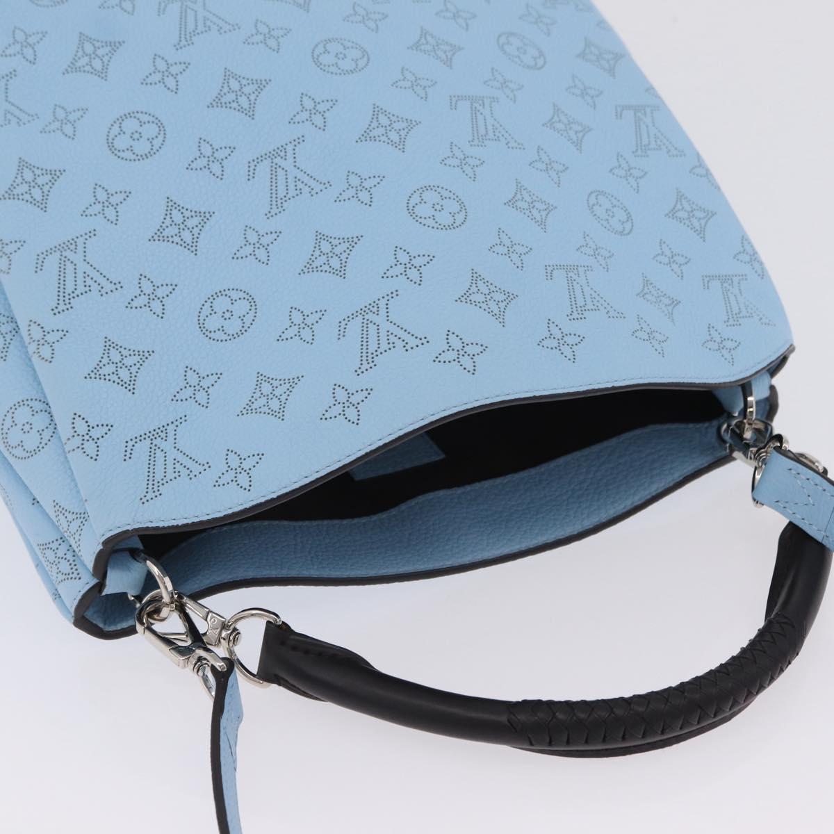 LOUIS VUITTON Monogram Mahina Babylone PM Bag Ice blue M50907 LV Auth 203195V