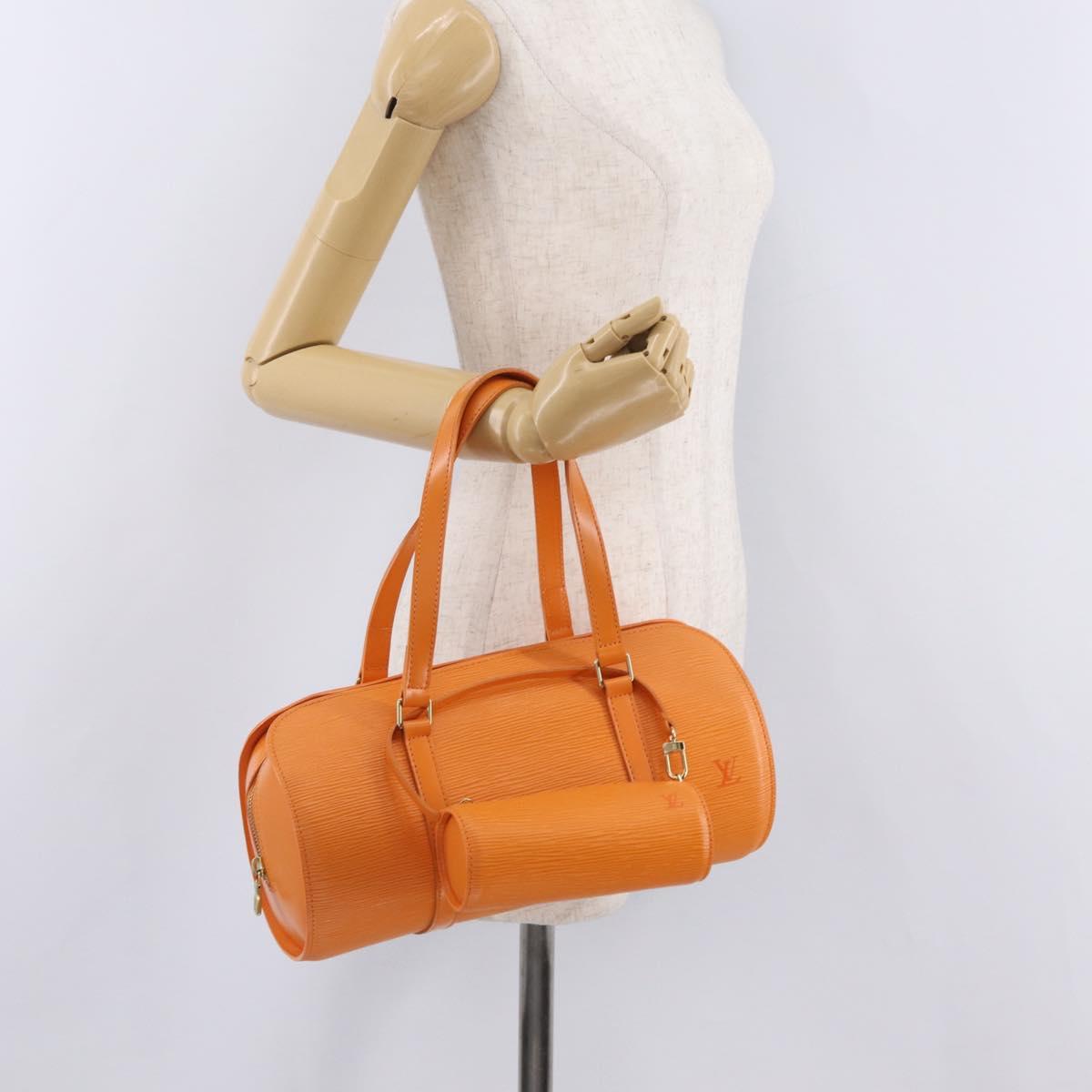 LOUIS VUITTON Epi Soufflot Hand Bag Orange Mandarin M5222H LV Auth 203201V
