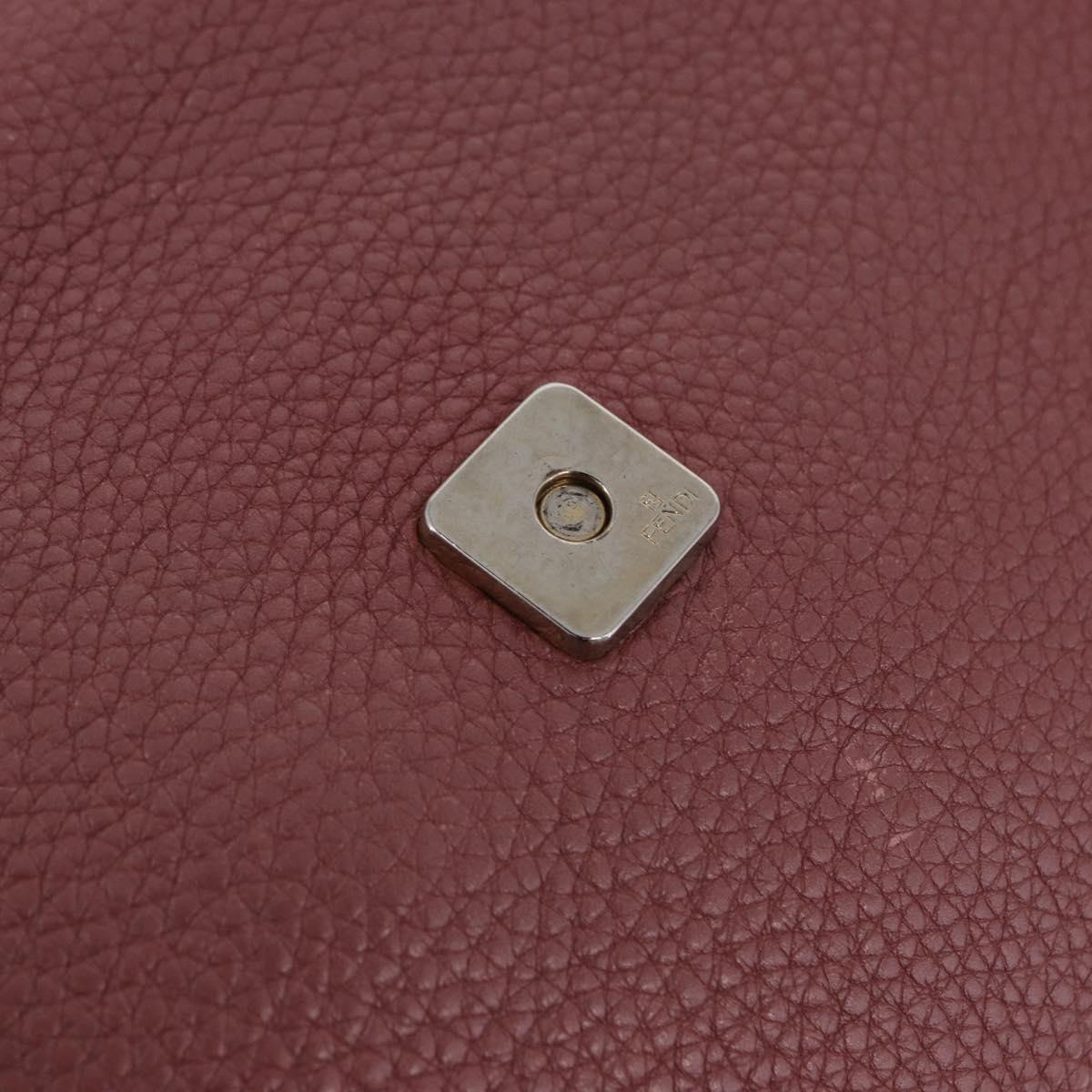 FENDI Celeria Tote Bag Leather Pink Gold Auth 203204