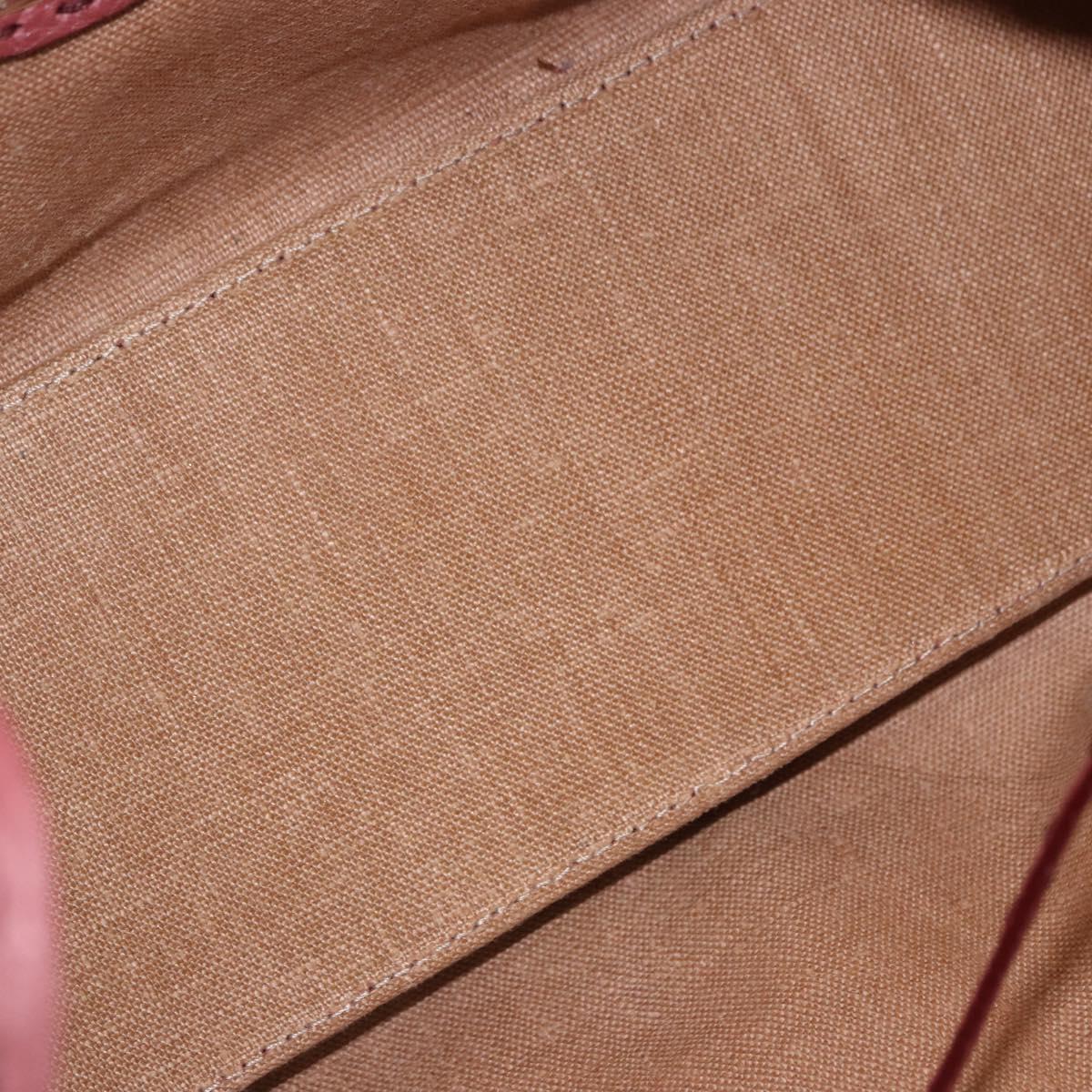 FENDI Celeria Tote Bag Leather Pink Gold Auth 203204