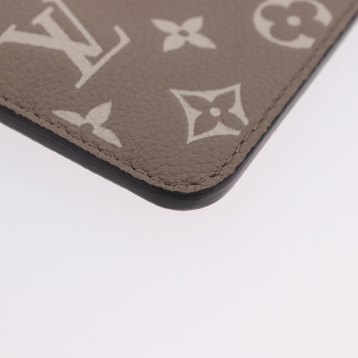 LOUIS VUITTON Monogram Empreinte All in One BB Pouch Beige M13045 Auth 203215M
