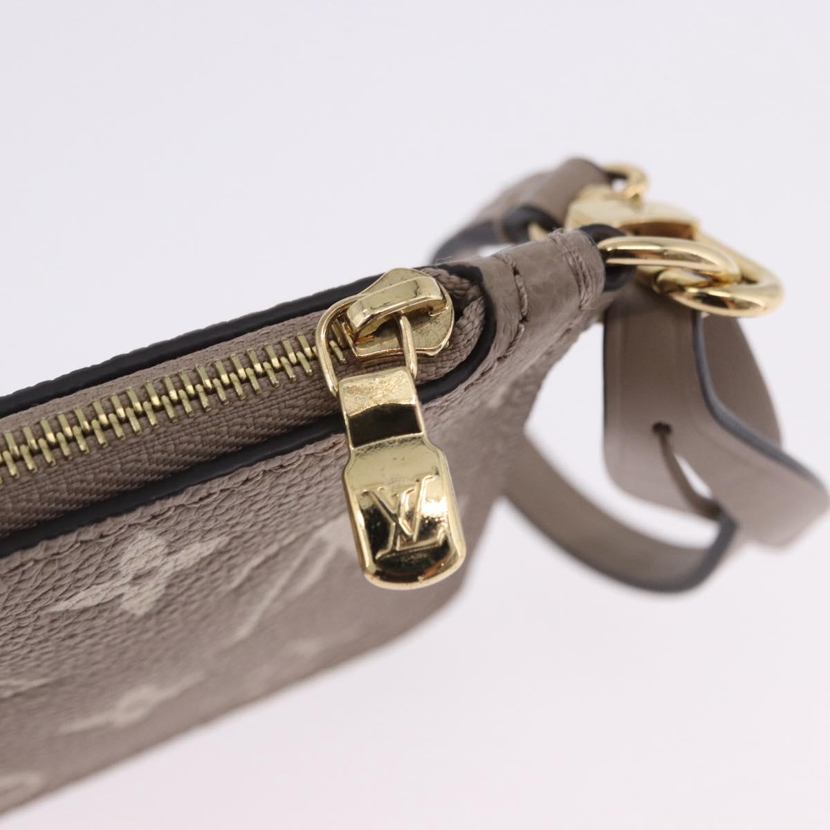 LOUIS VUITTON Monogram Empreinte All in One BB Pouch Beige M13045 Auth 203215M