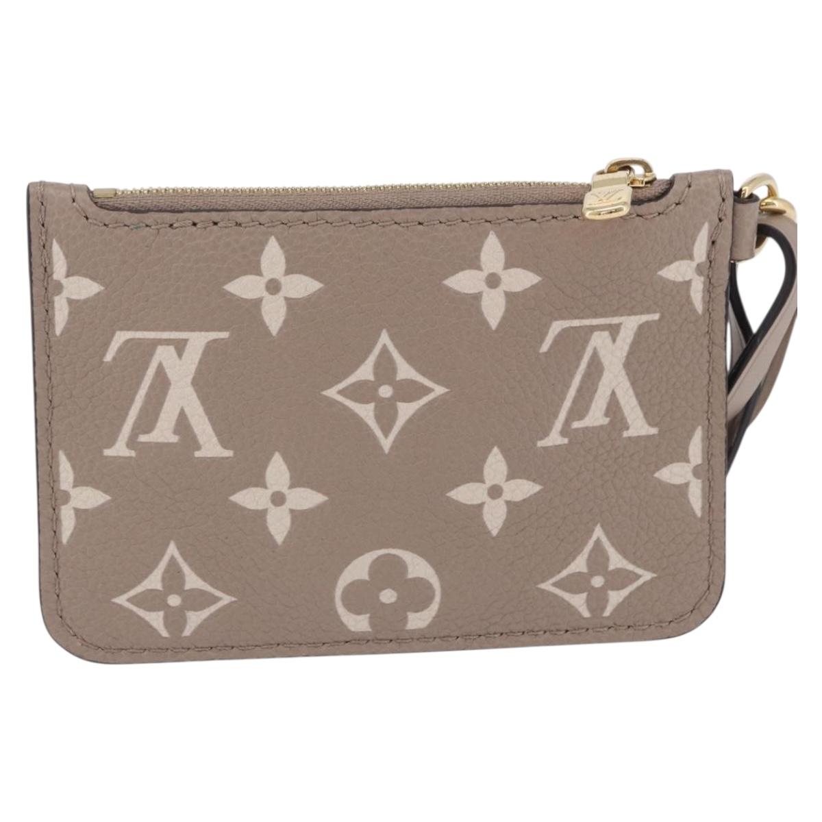 LOUIS VUITTON Monogram Empreinte All in One BB Pouch Beige M13045 Auth 203215M