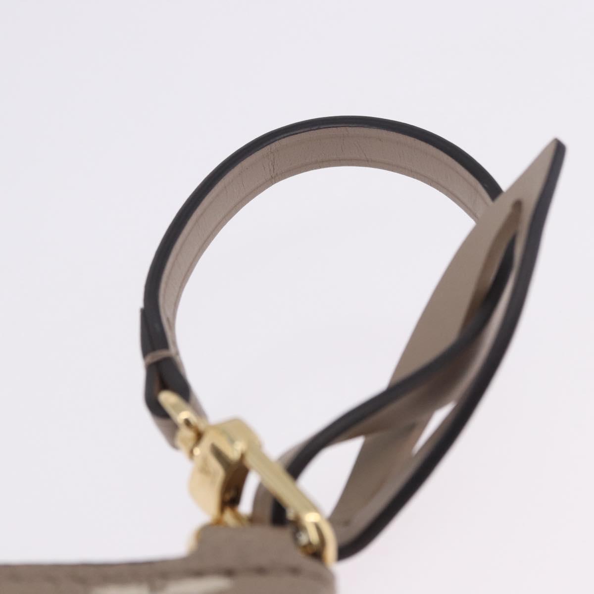 LOUIS VUITTON Monogram Empreinte All in One BB Pouch Beige M13045 Auth 203215M