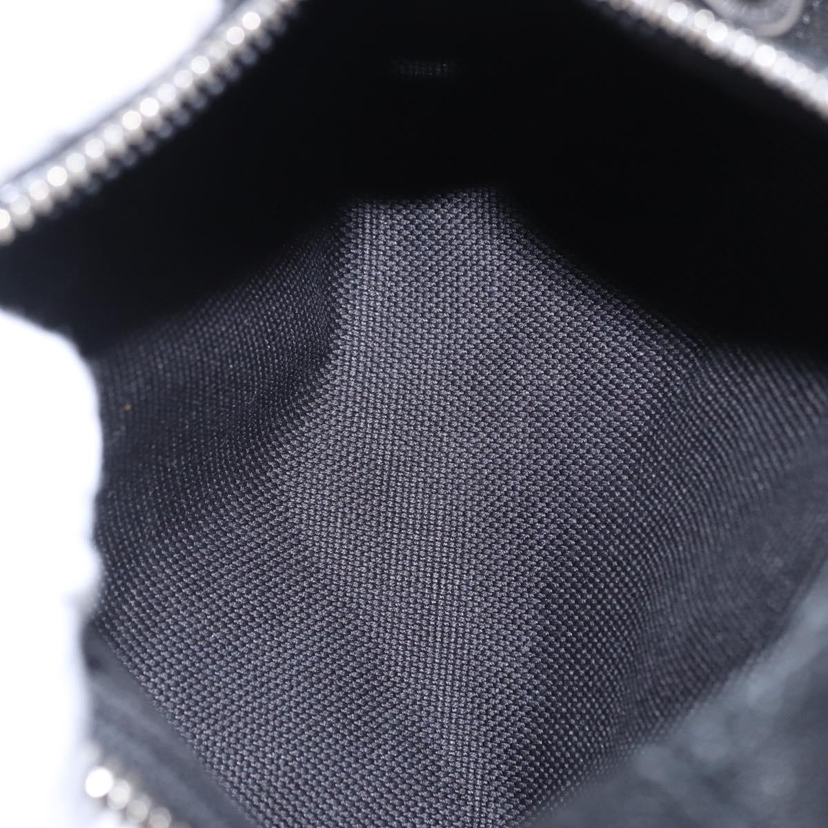 GUCCI Shoulder Bag Leather Black Silver 760170 Auth 203217V