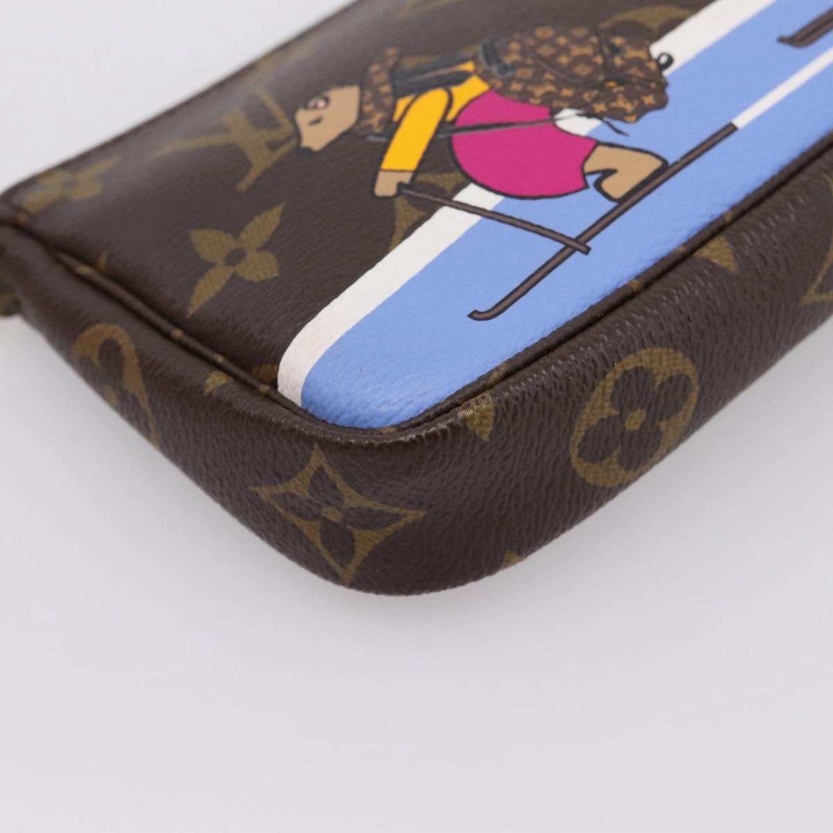 LOUIS VUITTON Monogram Ski Bear Mini Pochette Accessoires M67769 LV Auth 203222M