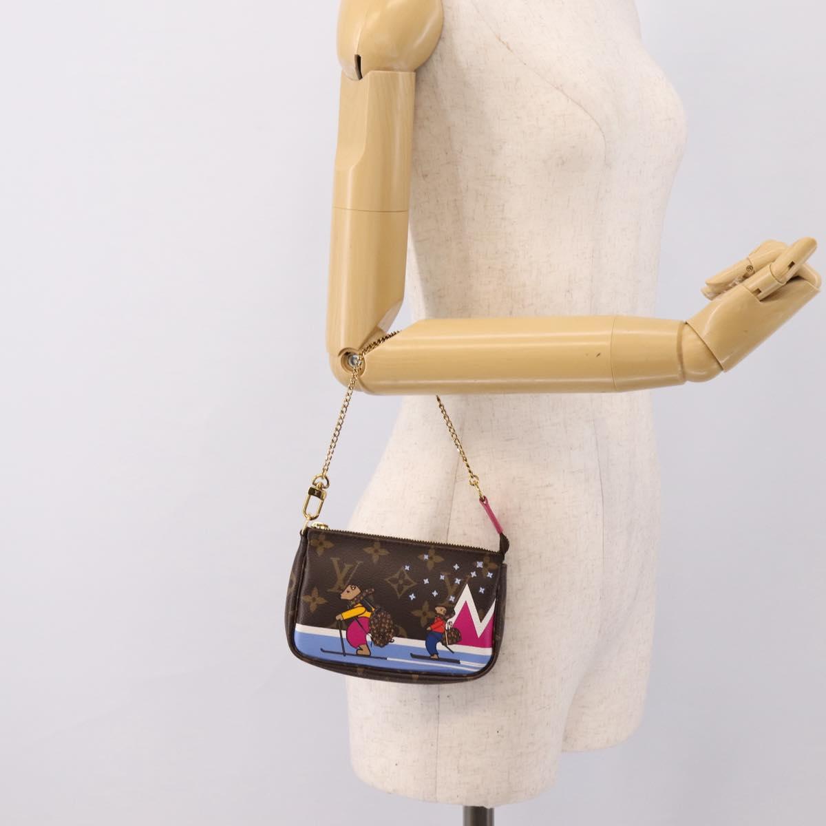 LOUIS VUITTON Monogram Ski Bear Mini Pochette Accessoires M67769 LV Auth 203222M