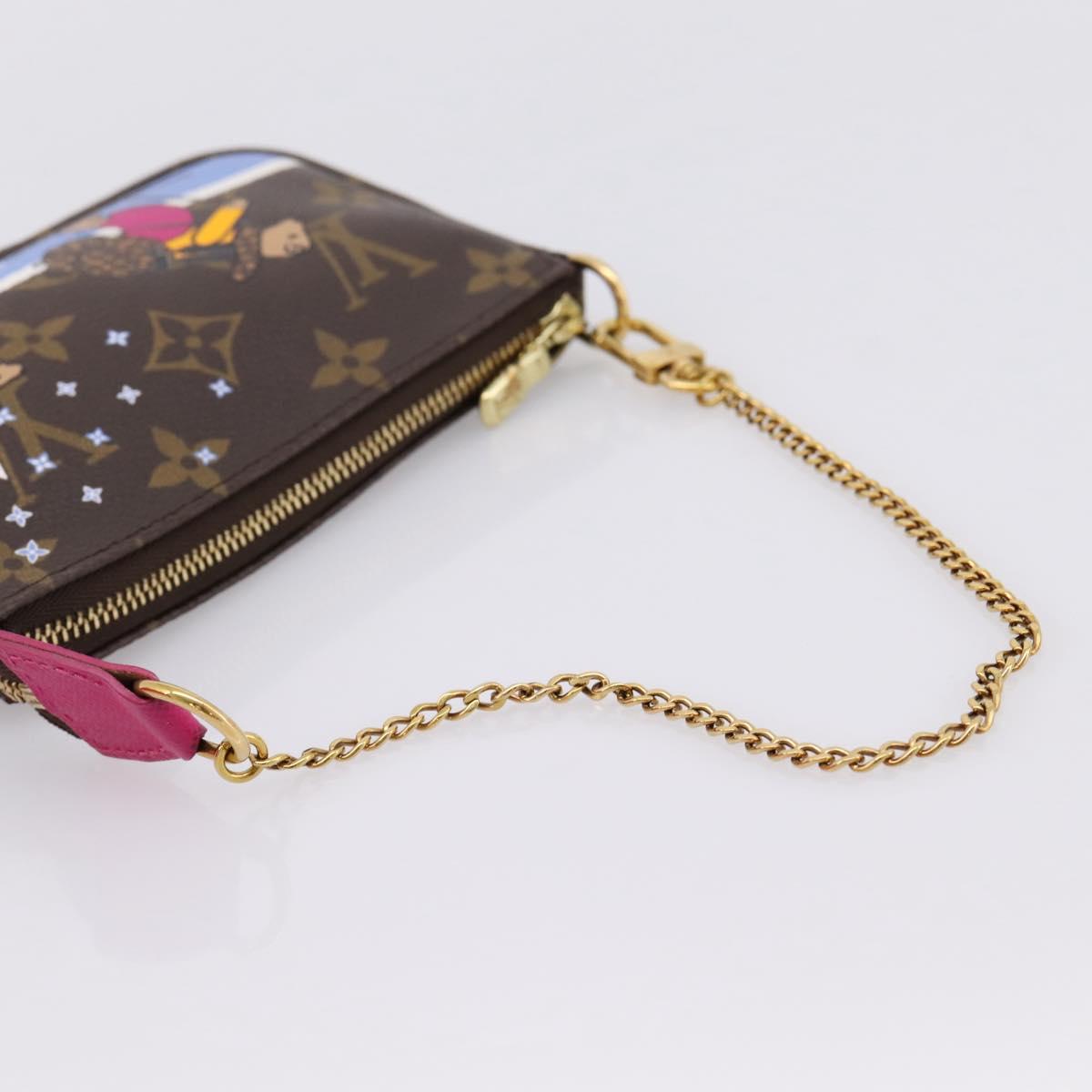 LOUIS VUITTON Monogram Ski Bear Mini Pochette Accessoires M67769 LV Auth 203222M