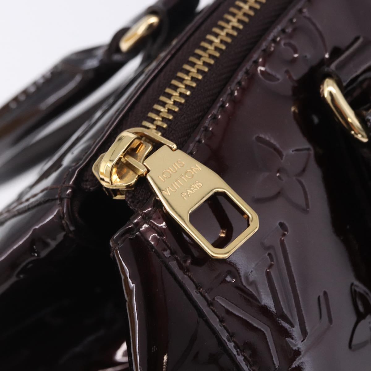 LOUIS VUITTON Vernis Sherwood PM Shoulder Bag Amarante M91493 LV Auth 203224V