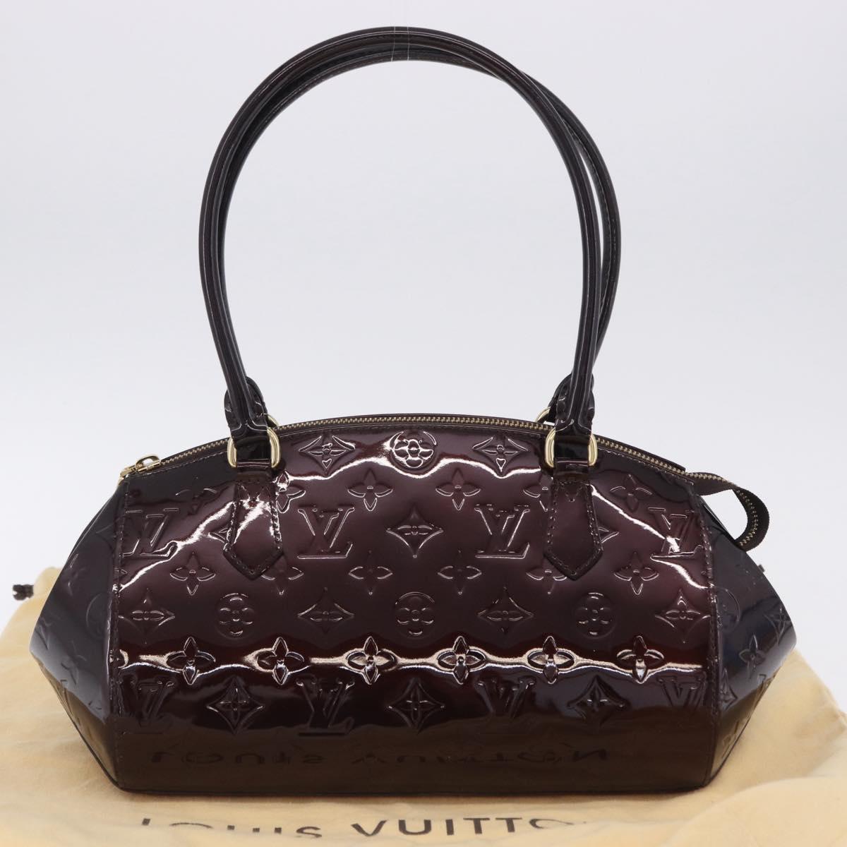 LOUIS VUITTON Vernis Sherwood PM Shoulder Bag Amarante M91493 LV Auth 203224V