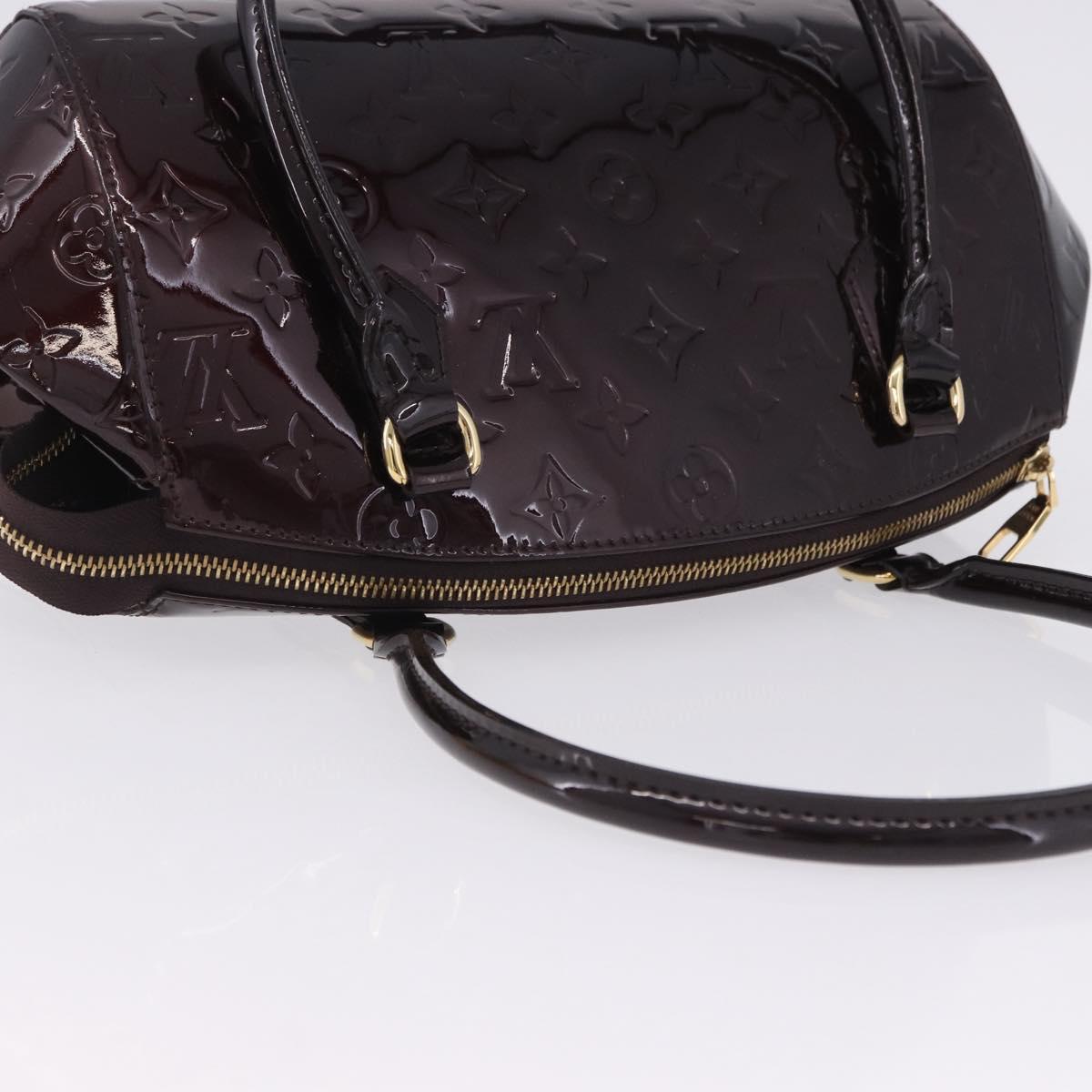 LOUIS VUITTON Vernis Sherwood PM Shoulder Bag Amarante M91493 LV Auth 203224V