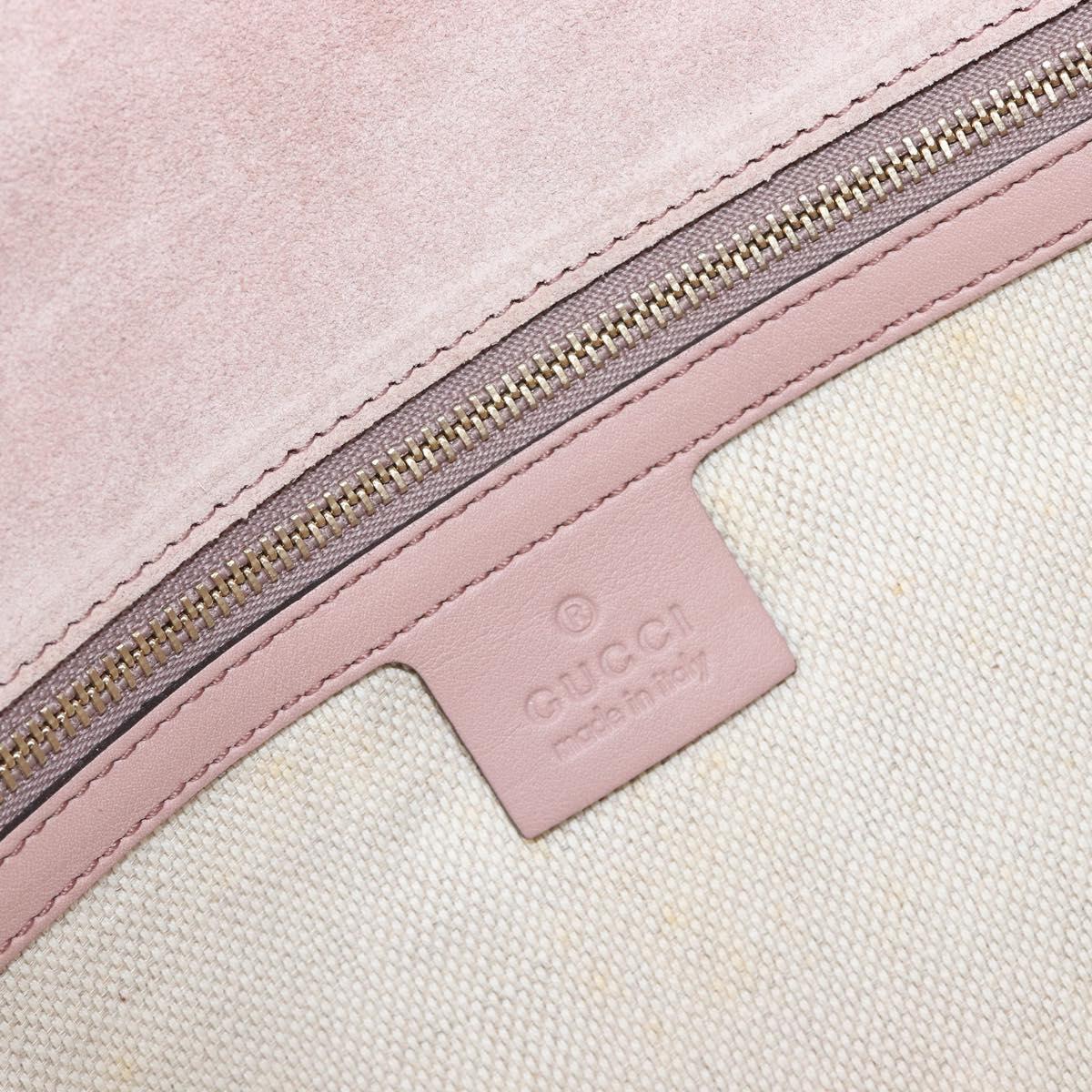 GUCCI Soho Clutch Bag Patent Leather Beige Gold 336753 Auth 203226