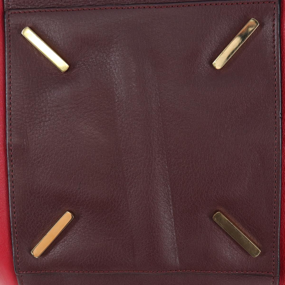LOEWE Hammock Shoulder Bag Leather Red Gold Auth 203238M