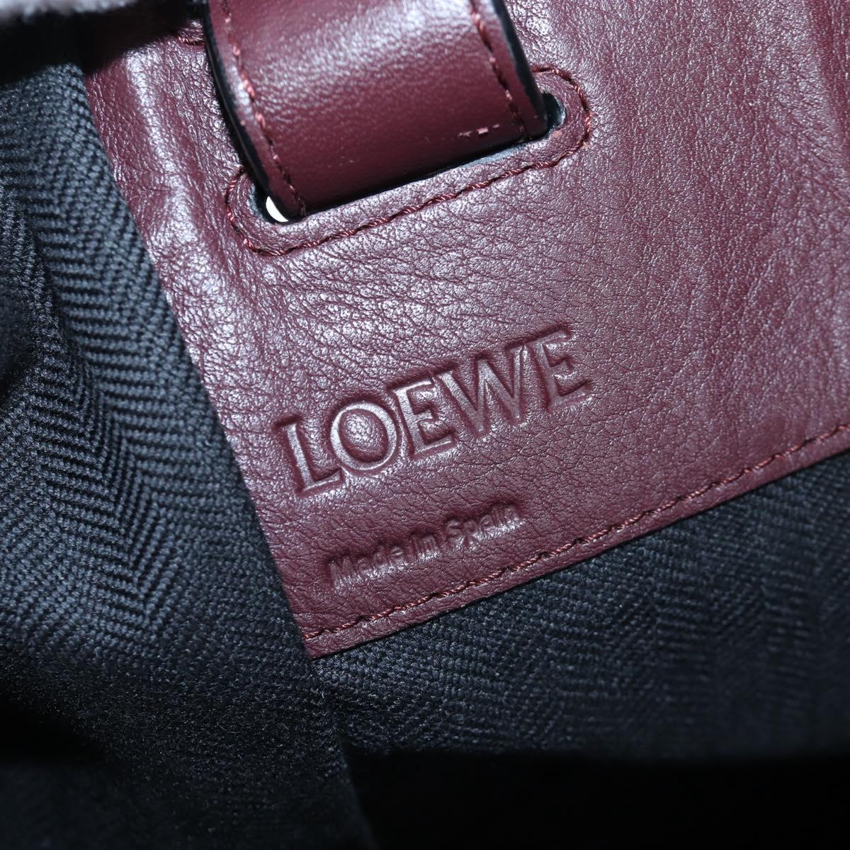 LOEWE Hammock Shoulder Bag Leather Red Gold Auth 203238M