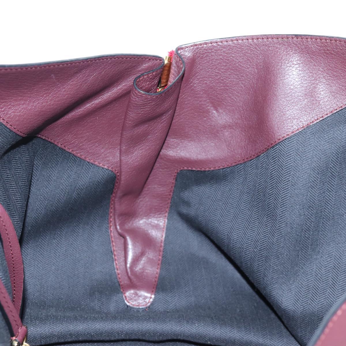 LOEWE Hammock Shoulder Bag Leather Red Gold Auth 203238M